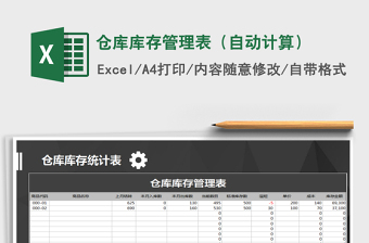 2025年仓库库存管理表（自动计算）