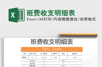 2025年班费收支明细表