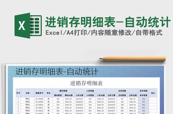 2025年进销存明细表-自动统计