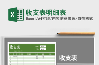 2025年收支表明细表