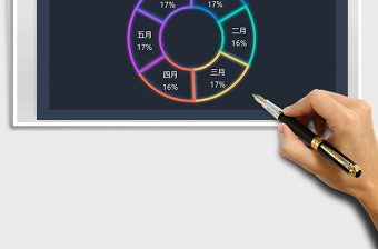 2025年多彩霓虹灯系列图表之圆环图