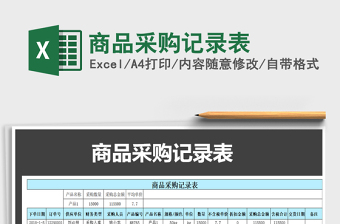 2025年商品采购记录表