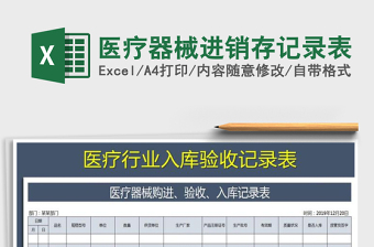 2024年医疗器械进销存记录表