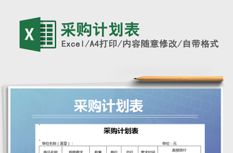 2025年采购计划表