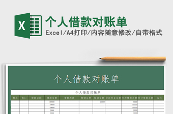 2025年个人借款对账单