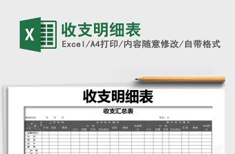 2025年收支明细表