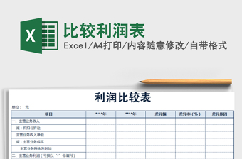2025年比较利润表