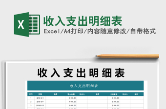 2025年收入支出明细表