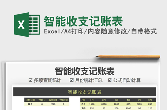 2025年智能收支记账表