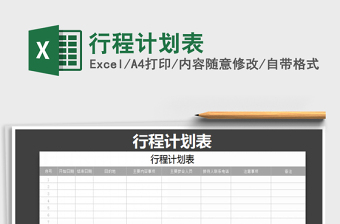 2025年行程计划表