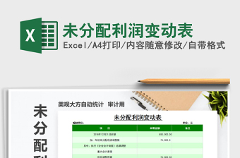 2025年未分配利润变动表