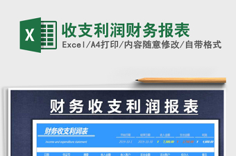 2025年收支利润财务报表