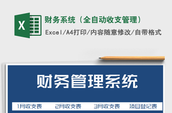 2025年财务系统（全自动收支管理）