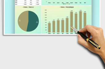 2025年上半年两季度销售数据图表模板