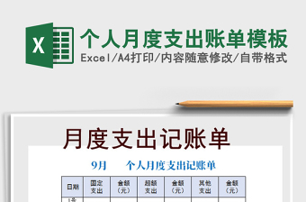 2025年个人月度支出账单模板