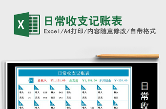 2025年日常收支记账表
