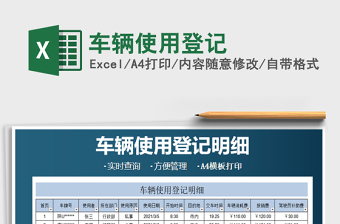 2025年车辆使用登记