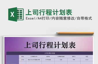 2025年上司行程计划表