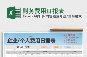 2025年财务费用日报表