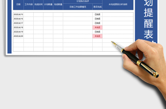 2025年工作计划提醒表