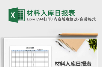 2025年材料入库日报表