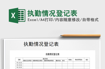 2025年执勤情况登记表