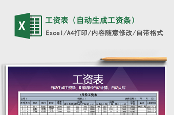 2025年工资表（自动生成工资条）