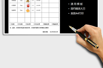 2025年通用报价单-费用预算