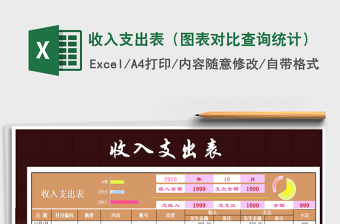 2025年收入支出表（图表对比查询统计）