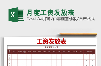 2025年月度工资发放表