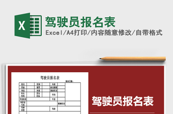 2025年驾驶员报名表