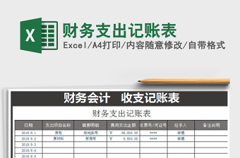 2025年财务支出记账表