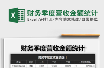 2025年财务季度营收金额统计