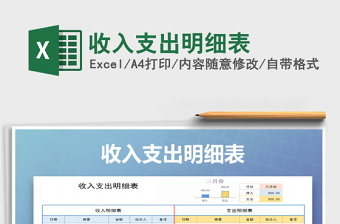 2025年收入支出明细表
