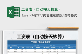 2025年工资表（自动按天核算）