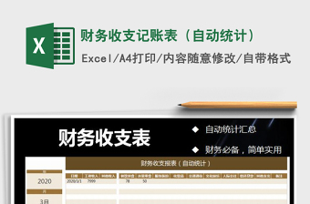 2025年财务收支记账表（自动统计）