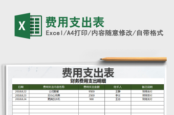2025年费用支出表
