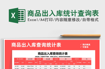 2025年商品出入库统计查询表