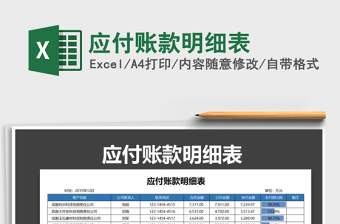 2025年应付账款明细表