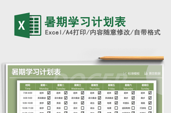 2025年暑期学习计划表