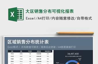 2025年大区销售分布可视化报表
