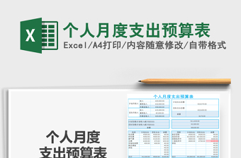 2025年个人月度支出预算表