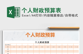 2025年个人财政预算表