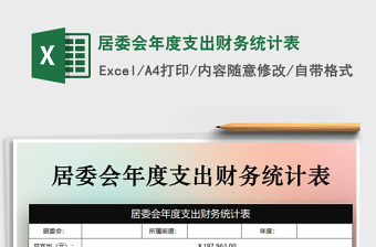 2025年居委会年度支出财务统计表
