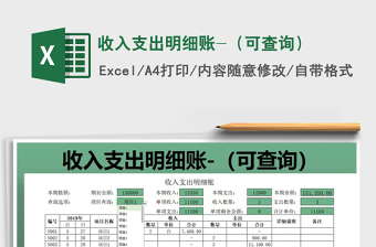 2025年收入支出明细账-（可查询）