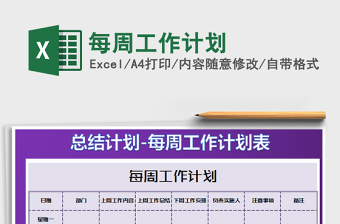 2025年每周工作计划