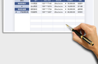 2025年培训收费明细统计表