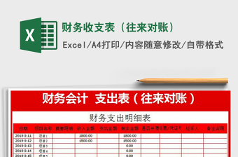 2025年财务收支表（往来对账）