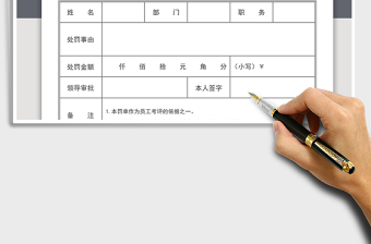 2024年罚款单（处罚单）