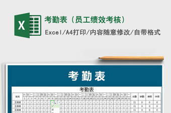 2025年考勤表（员工绩效考核）